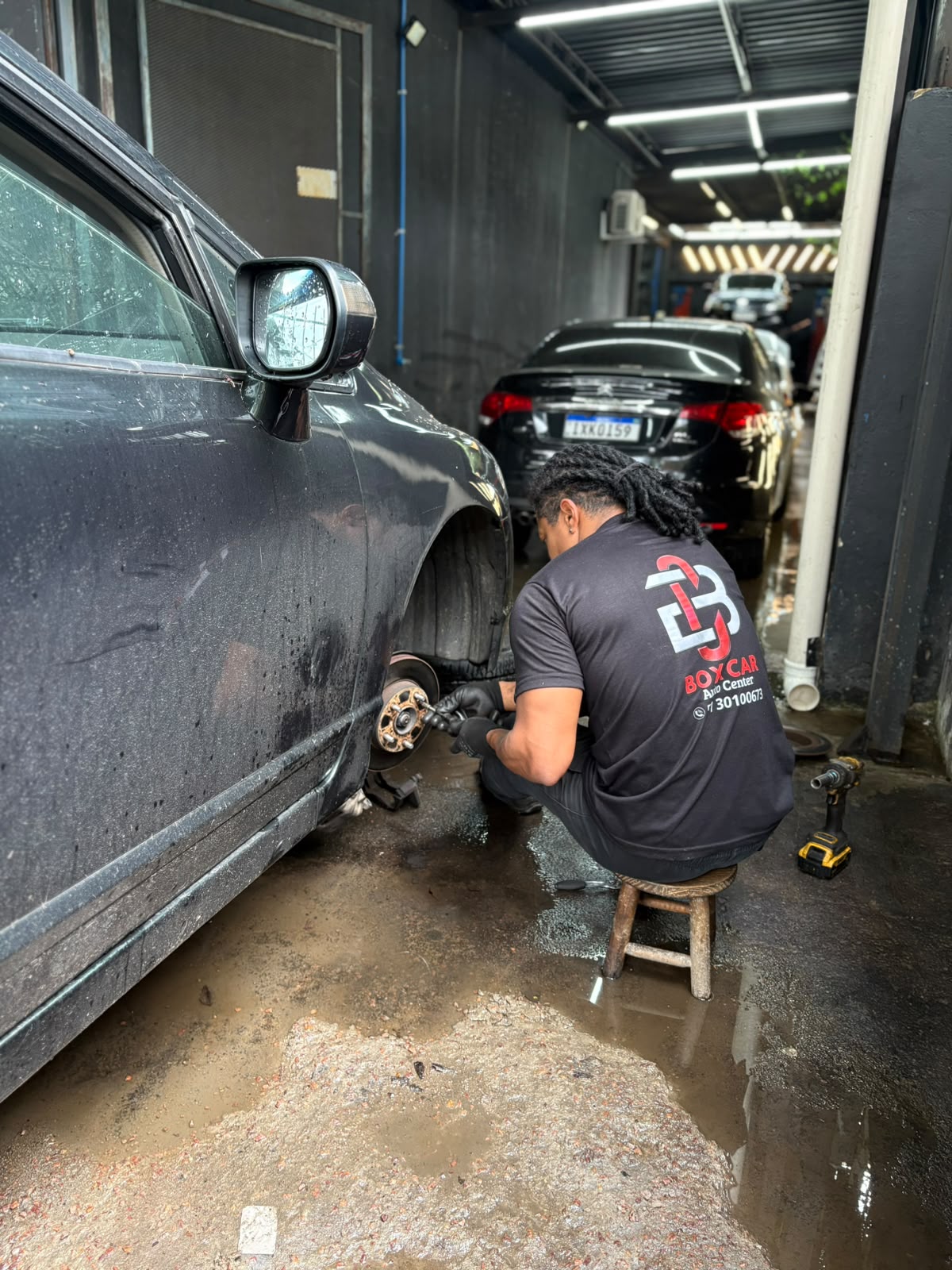 Serviço de suspensão na Box Car